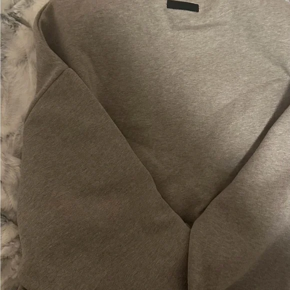 Essentials Gray & Red Sweater